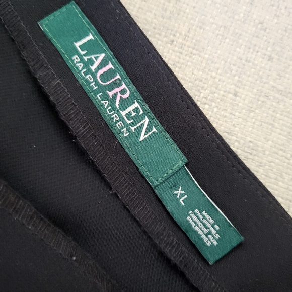 Asymmetric one shoulder long sleeve black blouse by Ralph Lauren Size XL - Picture 3 of 4